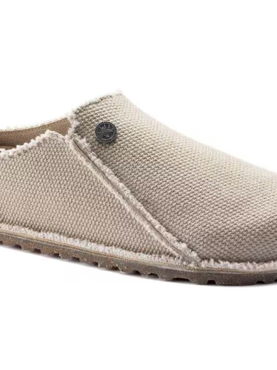 Birkenstock Shoes - Birkenstock Slip-On Canvas Slipper in Beige
